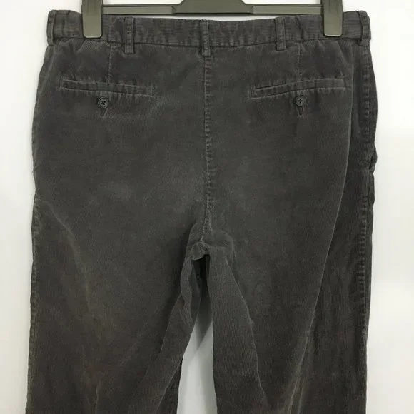 Haggar Mens 36 x 32 Charcoal Gray 100% Cotton Flat Front Straight Leg Pants - Picture 7 of 9